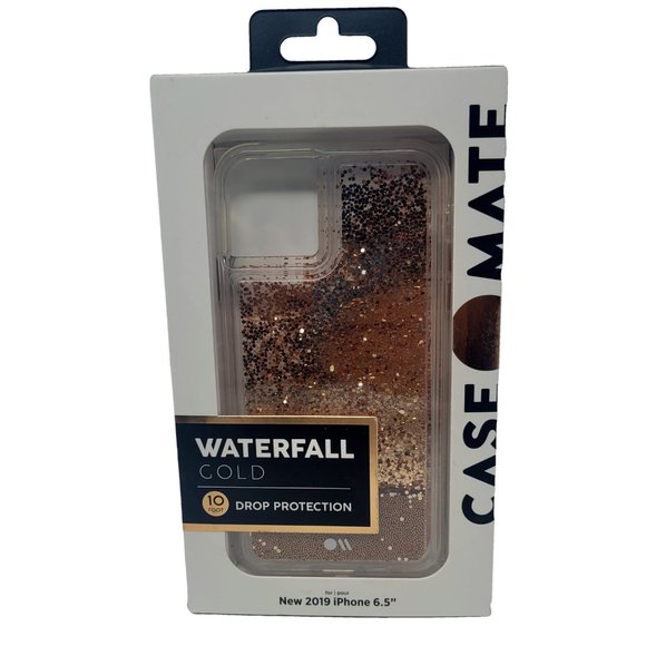 casemate Cell Phones & Accessories Casemate Waterfall Gold Glitter